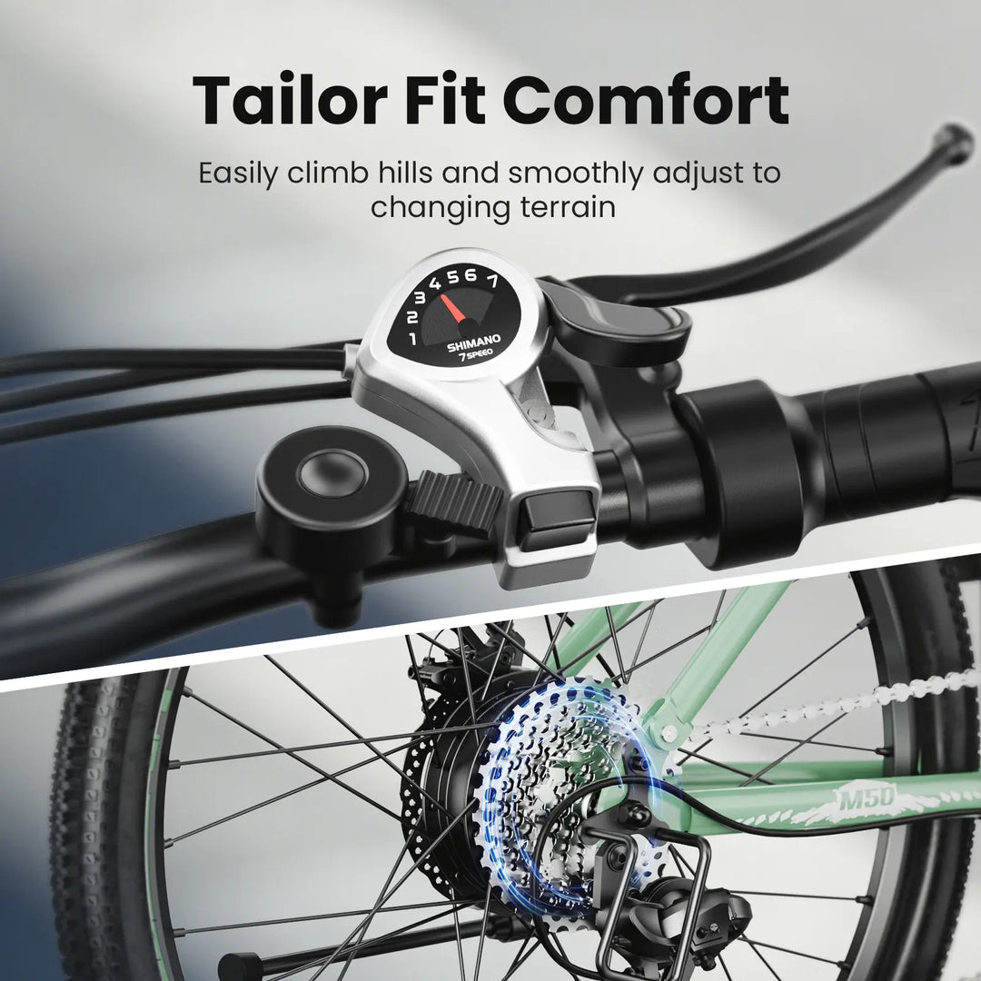 Finbike M50 Electric Hybrid Bike 43 miles Range