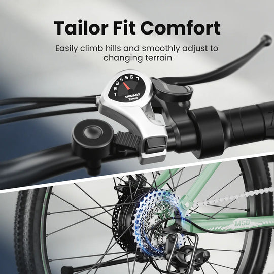 Finbike M50 Electric Hybrid Bike 43 miles Range