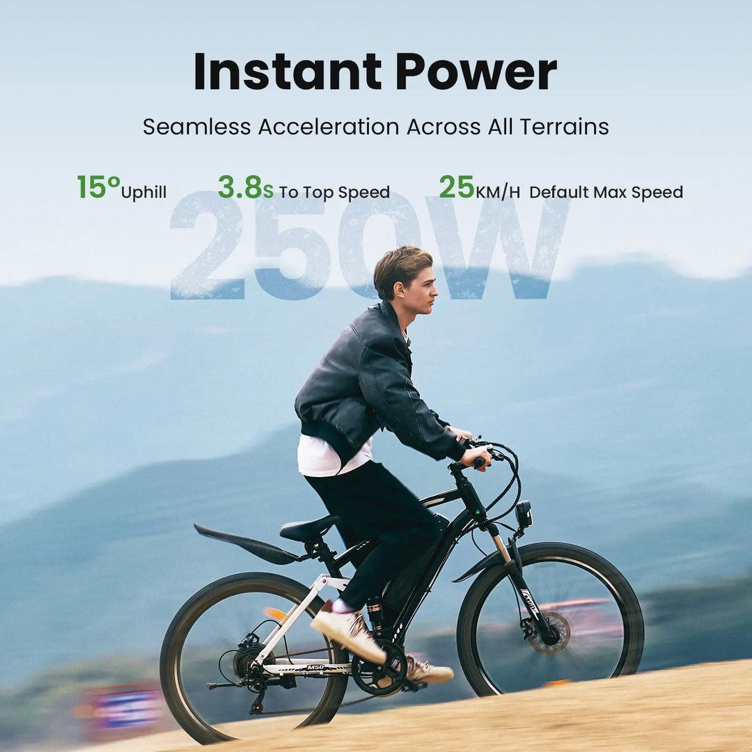 Finbike M50 Electric Hybrid Bike 43 miles Range
