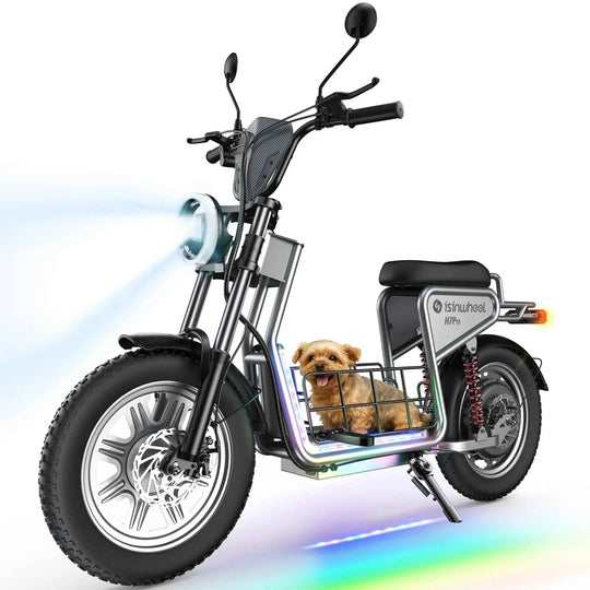 isinwheel H7PRO Electric Scooter with Seat & Basket