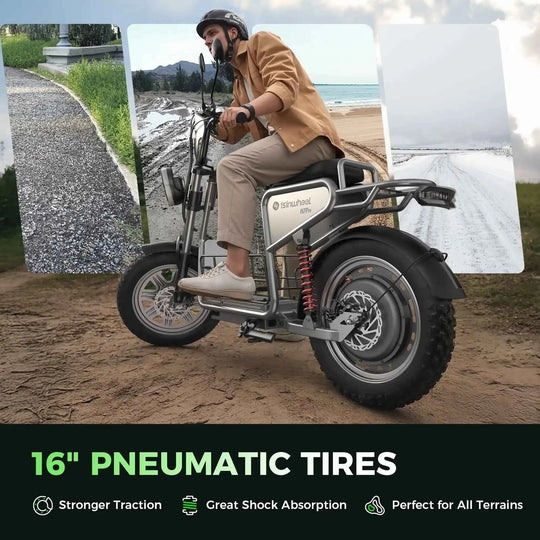 isinwheel H7PRO Electric Scooter with Seat & Basket