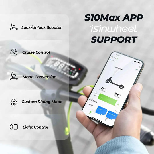 isinwheel S10MAX Electric Scooter 1000W Motor 48V 15Ah Battery