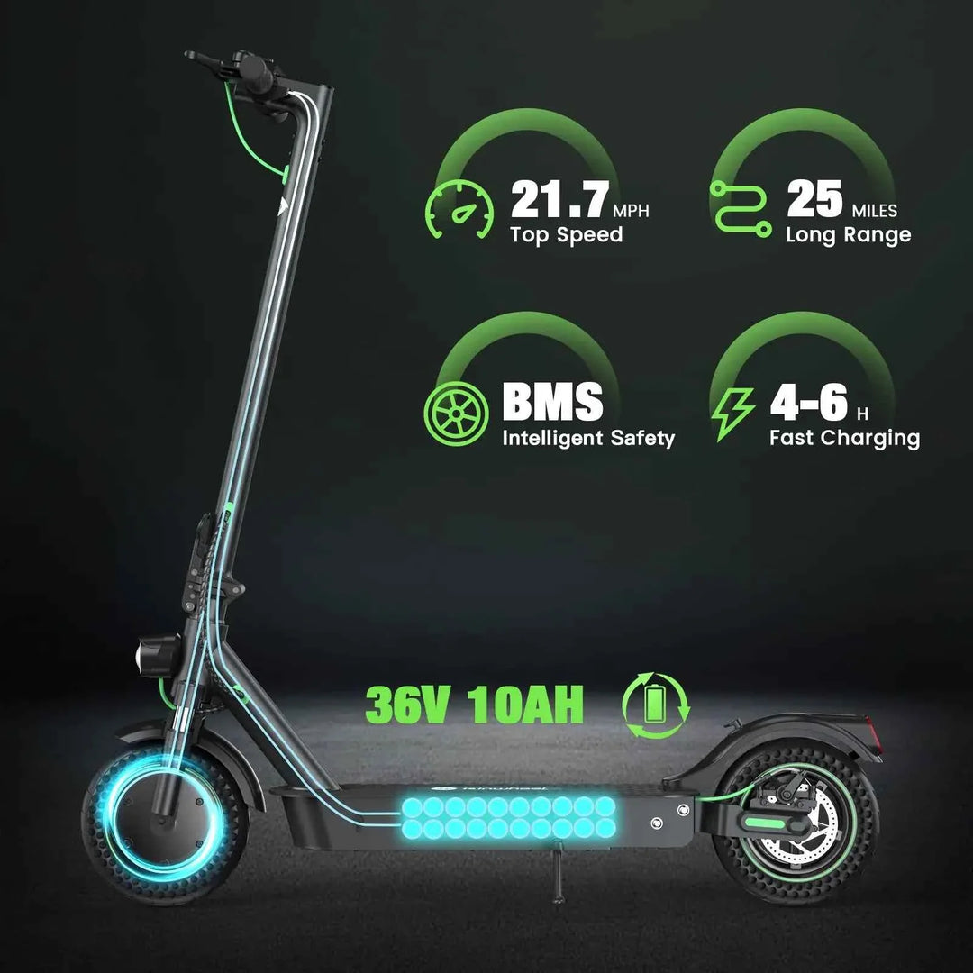 S9 Max isinwheel S9MAX Electric Scooter - 36V 10Ah Battery, 500W Motor ...