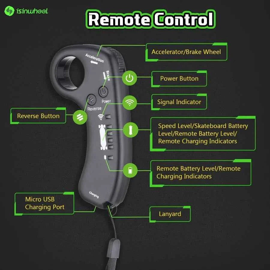 isinwheel V6 Electric Skateboard 300W Motor with Remote Control